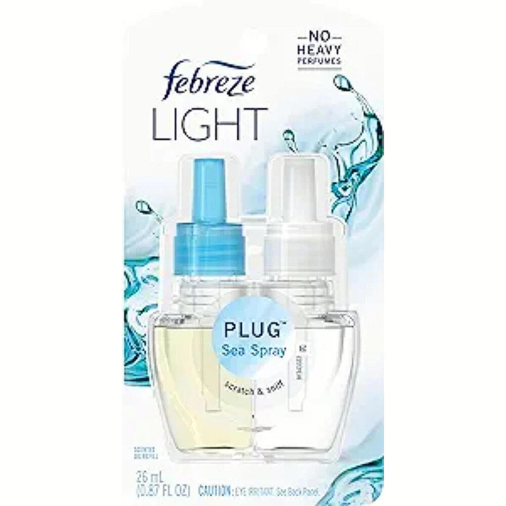 Febreze LIGHT Fade Defy PLUG Air Freshener, Sea‎ Spray, (1) .87 fl. oz.